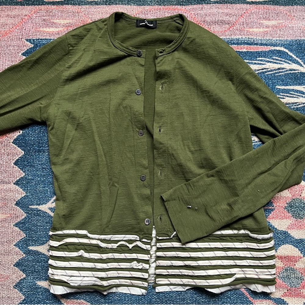 Comme des Garçons green cardigan